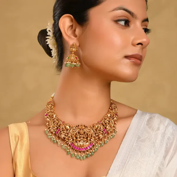 Luxe_Heritage_Necklace_Set_J_71_Red
