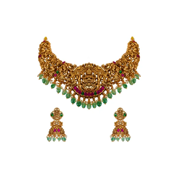 Luxe_Heritage_Necklace_Set_J_71_Green