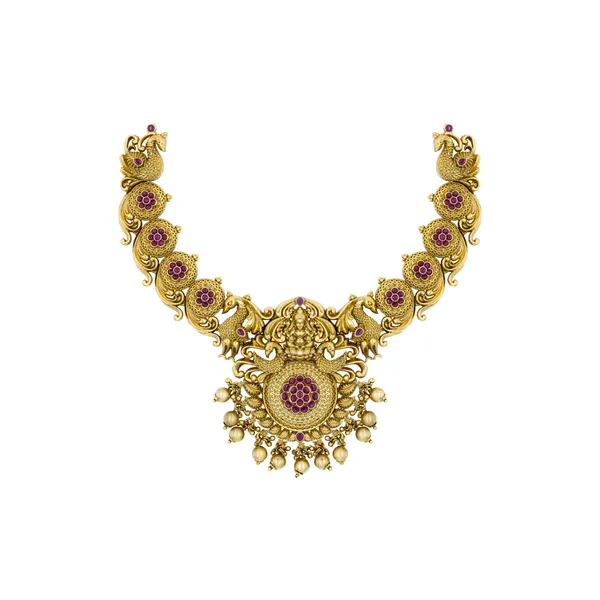 Lakshmi_S_Embrace_Necklace_Set_K_1226_Red