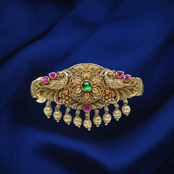 Peacock_Flower_Design_Hair_Clip_J_95_Green