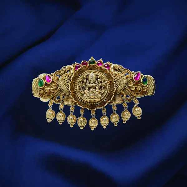 Deity_Inspired_Hair_Clip_With_Antique_Finish_J_96_Green