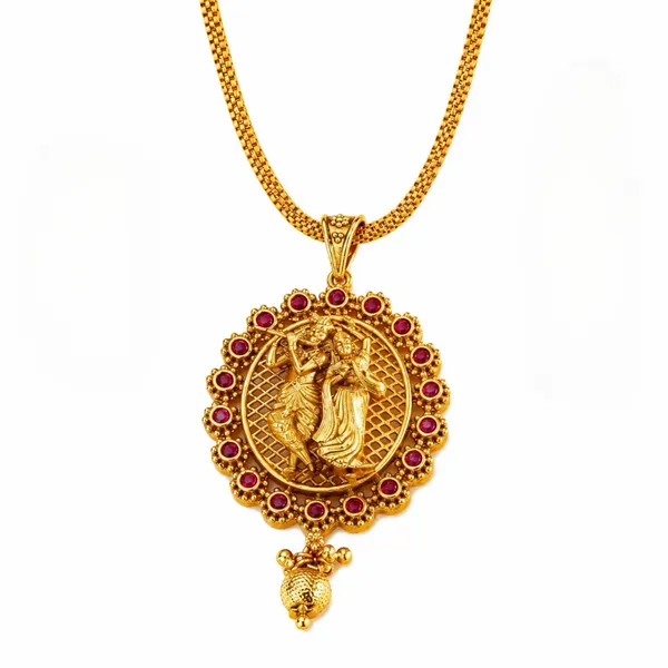Divine_Radha_Krishna_Pendant_Set_T_56_Red