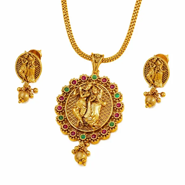Divine_Radha_Krishna_Pendant_Set_T_56_Red