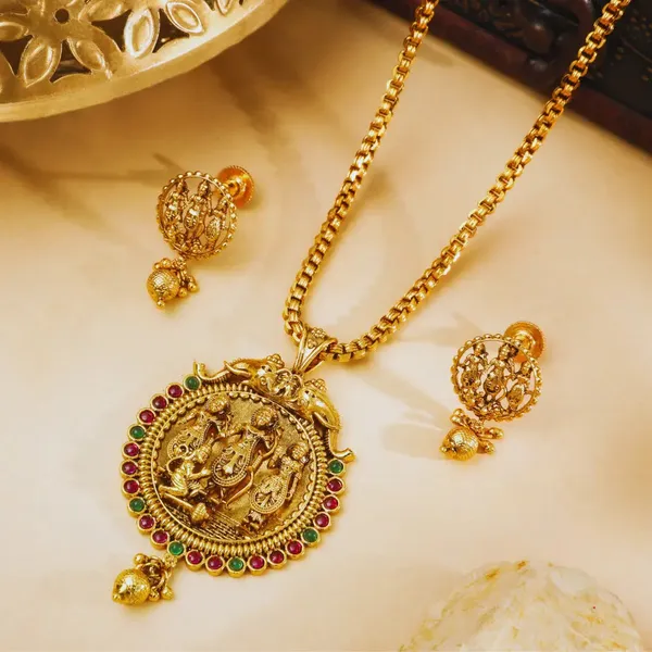 Divine_Ram_Parivar_Temple_Pendant_Set_T_77_Green