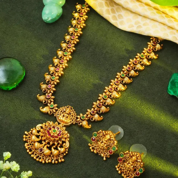 Laxmi_Blessings_Necklace_Set_Design_T_43_Green