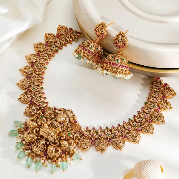 Antique_Necklace_Set_N_887_Green