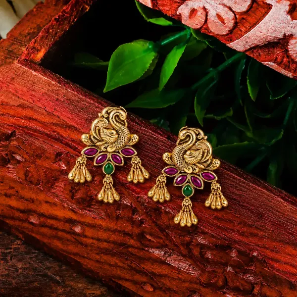 Majestic_Peacock_Antique_Gold_Plated_Bali_V_1659_Green