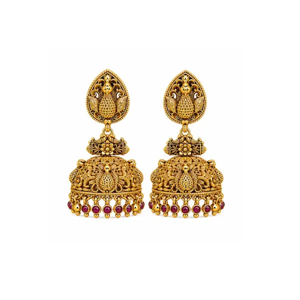 Grand_Peacock_Traditional_Jhumka_R_1277_Green