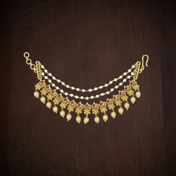Antique_Temple_Deisgn_Ear_Chain_V_1304_Red