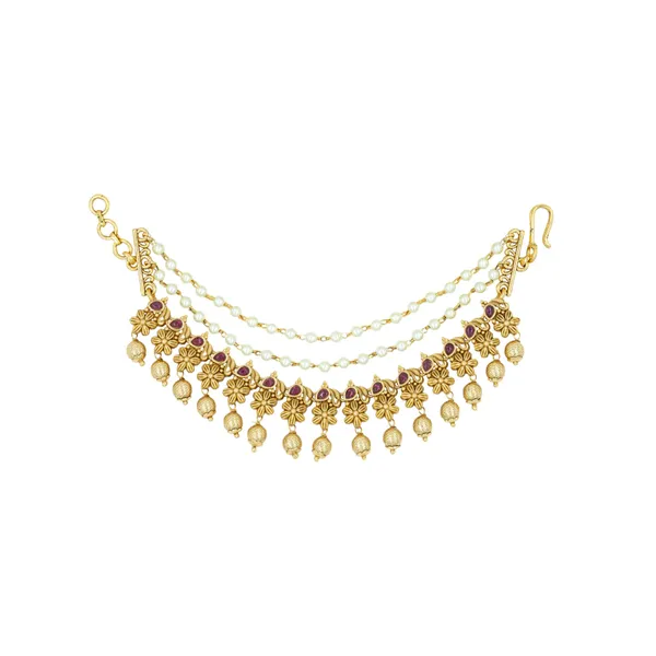 Antique_Temple_Deisgn_Ear_Chain_V_1304_Red