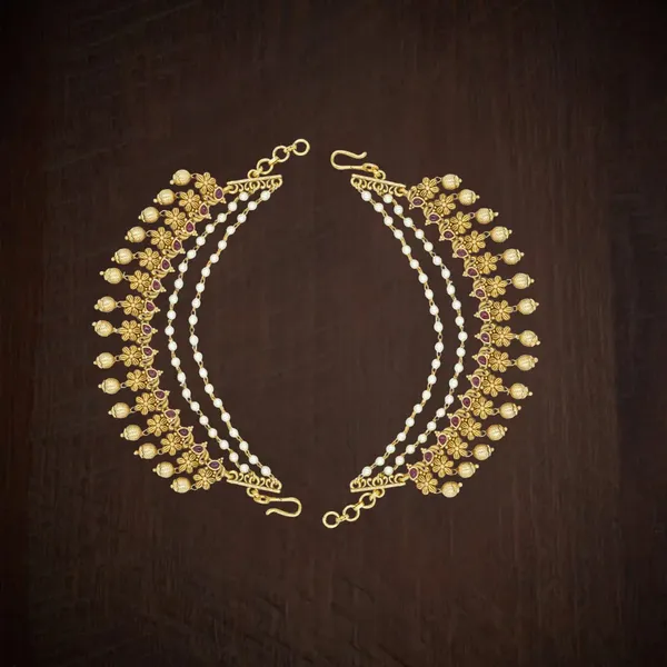 Antique_Temple_Deisgn_Ear_Chain_V_1304_Red