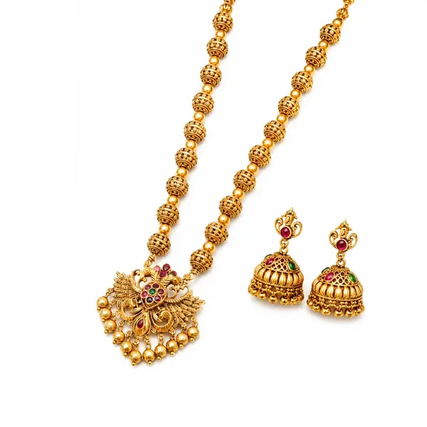 Antique_Gandaberunda_Necklace_Set_T_48_Green