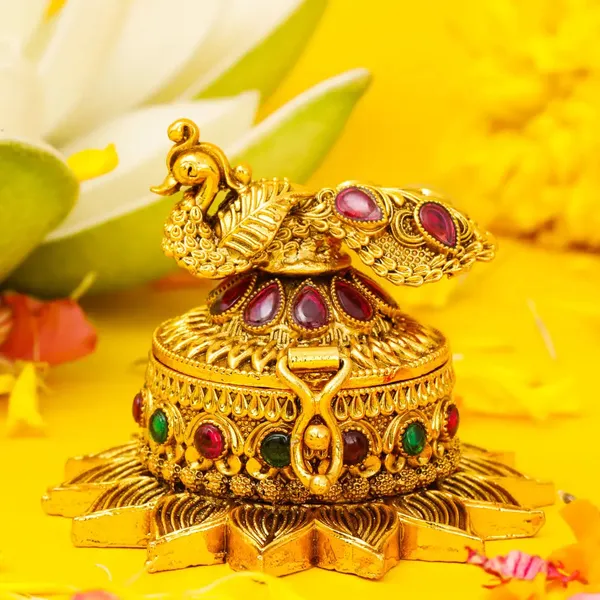 Peacock_Design_Sindoor_Box_T_68_Green