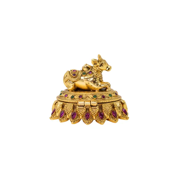 Gold_Plated_Nandi_Handcrafted_Sindoor_Box_T_67_Red