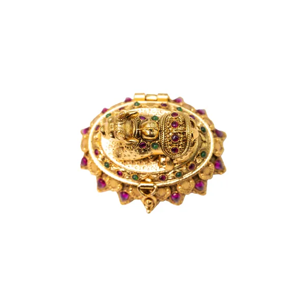 Gold_Plated_Nandi_Handcrafted_Sindoor_Box_T_67_Red