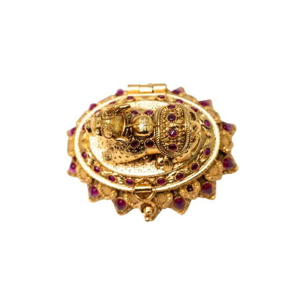 Gold_Plated_Nandi_Handcrafted_Sindoor_Box_T_67_Red