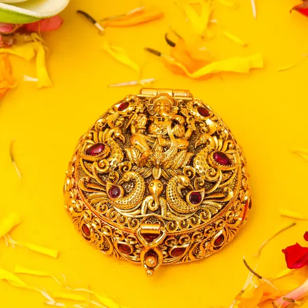 Antique_Finish_Ganesh_Sindoor_Box_T_69_Red