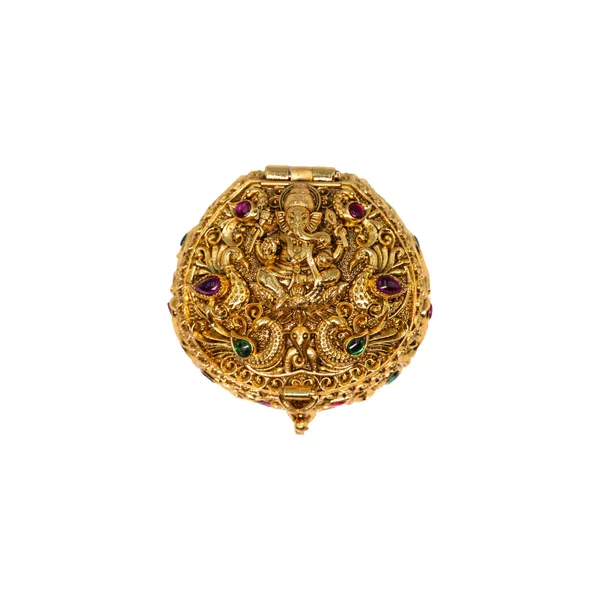 Antique_Finish_Ganesh_Sindoor_Box_T_69_Green