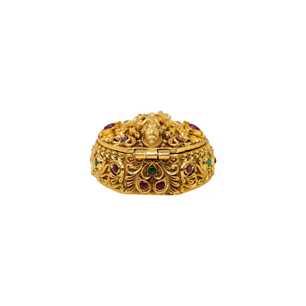 Antique_Finish_Ganesh_Sindoor_Box_T_69_Green