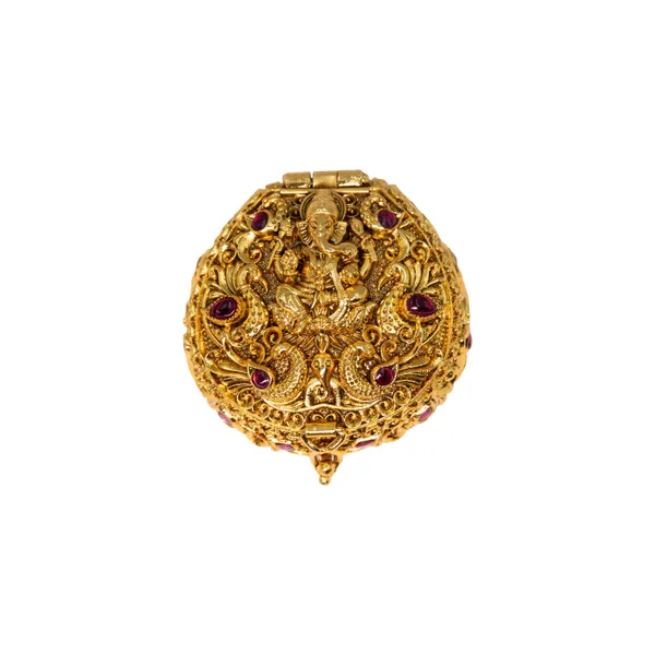 Antique_Finish_Ganesh_Sindoor_Box_T_69_Green