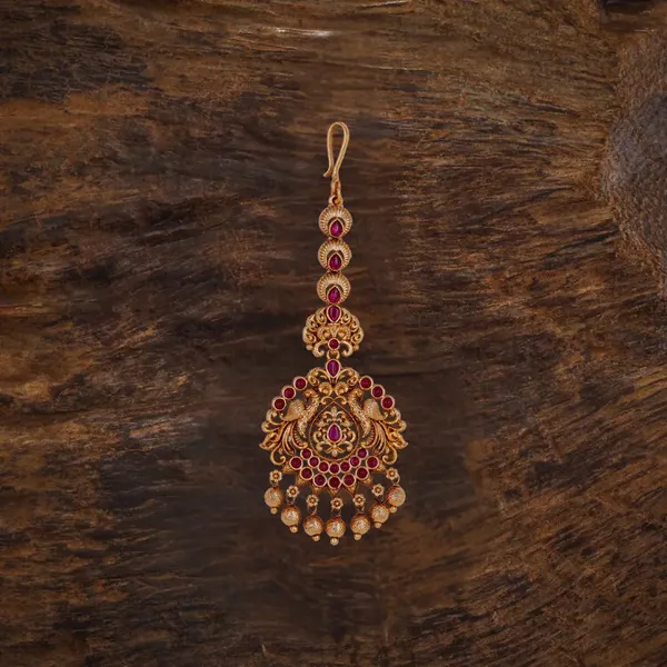 Handcrafted_Antique_Finish_Temple_Maang_Tikka_T_12_Red