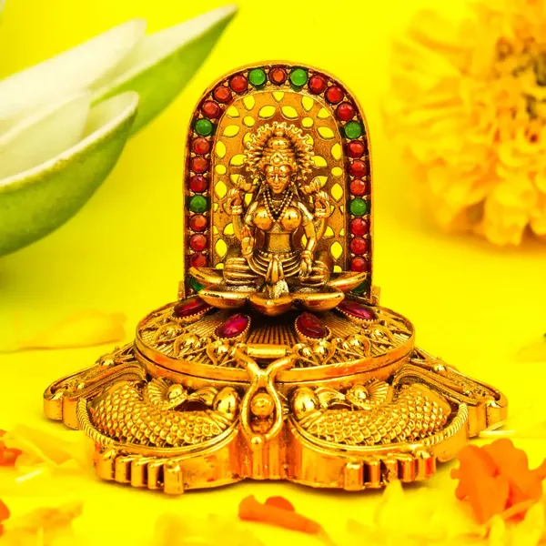 Antique_Finish_Handcrafted_Laxmi_Sindoor_Box_T_66_Green
