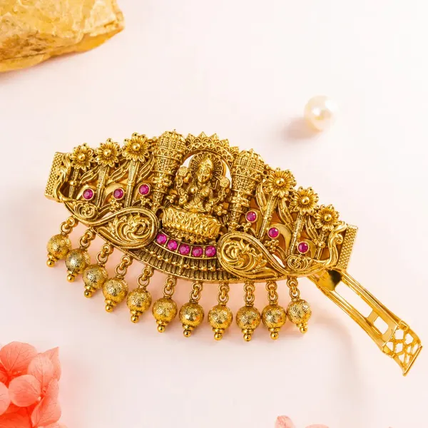 Swarna_Sakhi_Hair_Clip_N_621a_Red