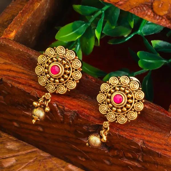 Classy_Gold_Plated_Bali_J_341_Red