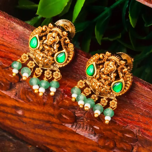 Antique_Laxmi_Gold_Plated_Bali_J_322_Green
