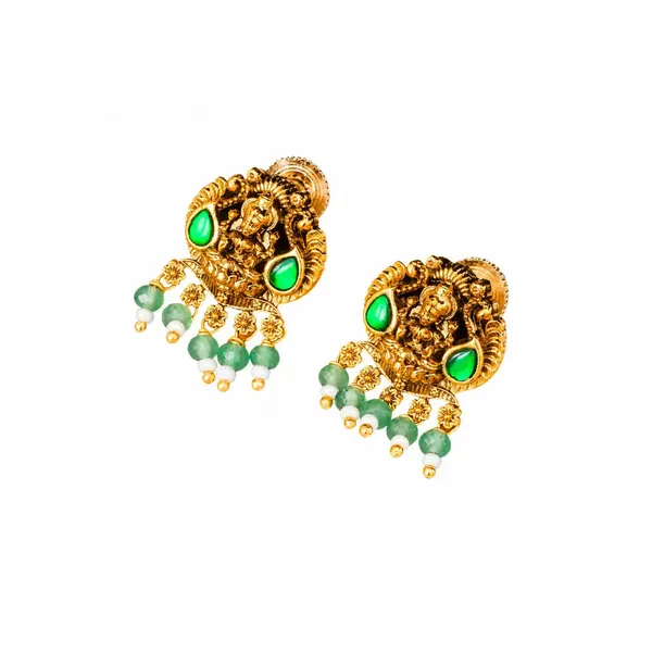 Antique_Laxmi_Gold_Plated_Bali_J_322_Green
