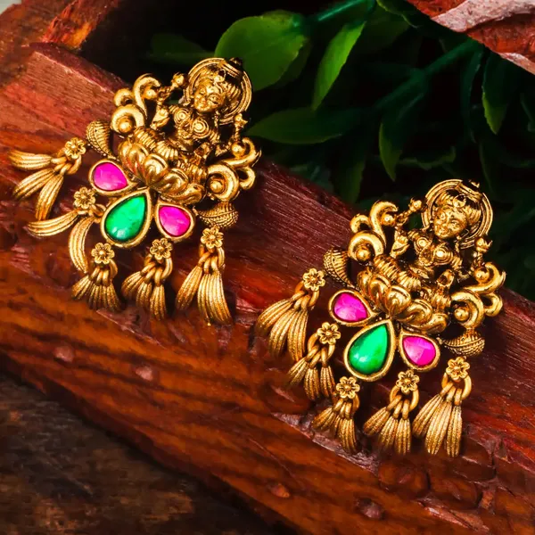 Divine_Laxmi_Antique_Gold_Plated_Bali_V_1654_Green