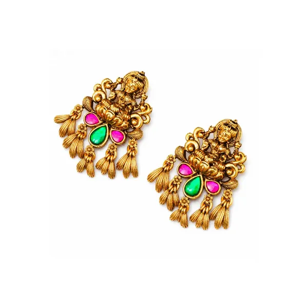 Divine_Laxmi_Antique_Gold_Plated_Bali_V_1654_Green