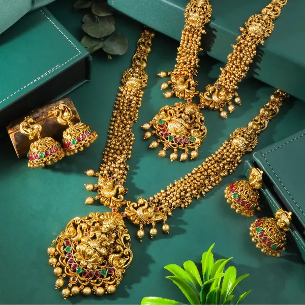 Lakshmi_Peacock_Combo_Necklace_Set_K_1601n_Gold
