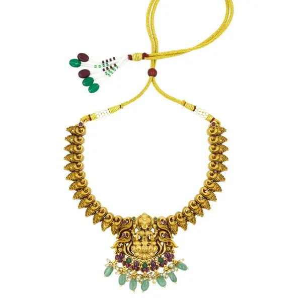 Antique_Lakshmi_Necklace_Set_T_33_Green