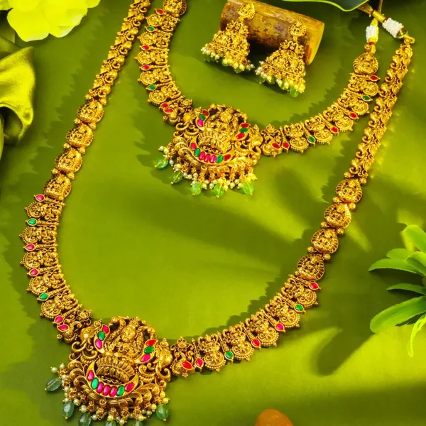 Divine_Lakshmi_Temple_Combo_Necklace_Set_J_139n_Green