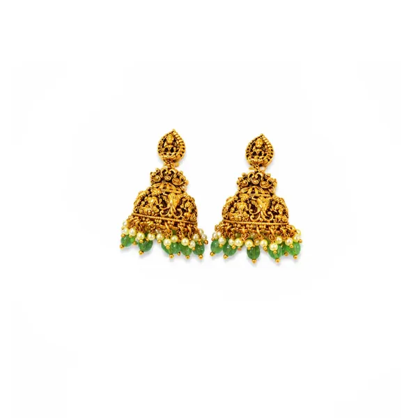 Divine_Lakshmi_Temple_Short_Necklace_Set_J_138_Green