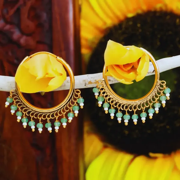 Antique_Gold_Plated_Round_Bali_T_26_Green