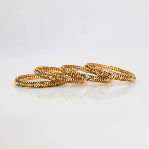 Antique_Gold_Plated_Classic_Textured_Bangle_V_1825_Gold_Pack_Of_4