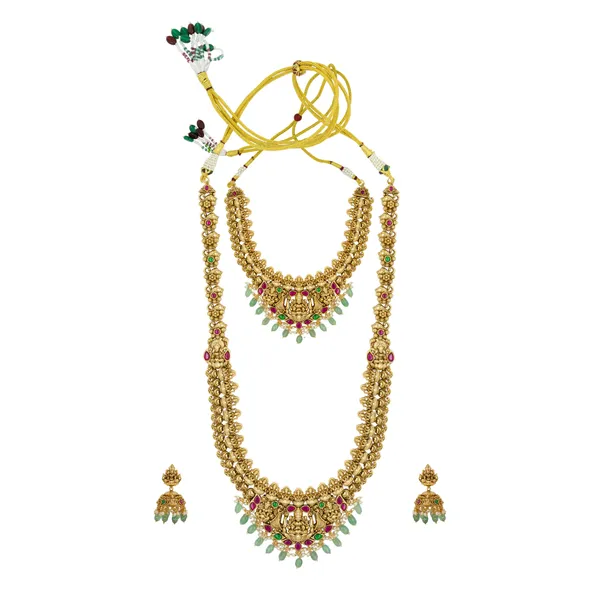 Lakshmi_Temple_Jewellery_Combo_Necklace_Set_J_151_N_Green