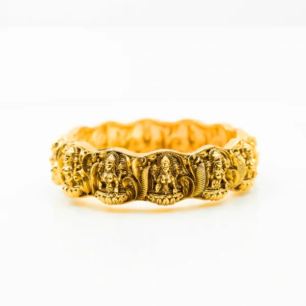 Antique_Gold_Plated_Lakshmi_Bangle_K_108_Gold