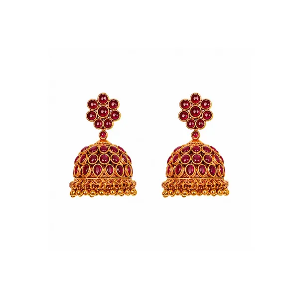 Ruby_Antique_Temple_Necklace_Set_N_41_Red