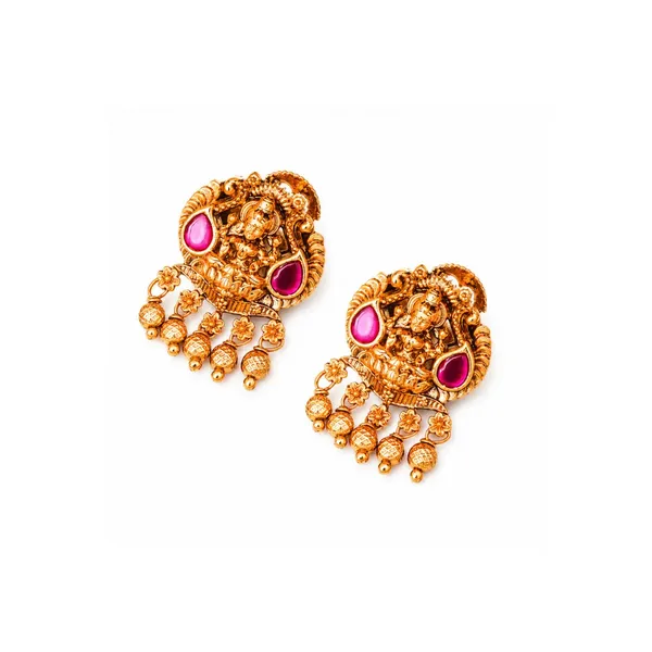 Antique_Laxmi_Gold_Plated_Bali_J_322_Gold_Red