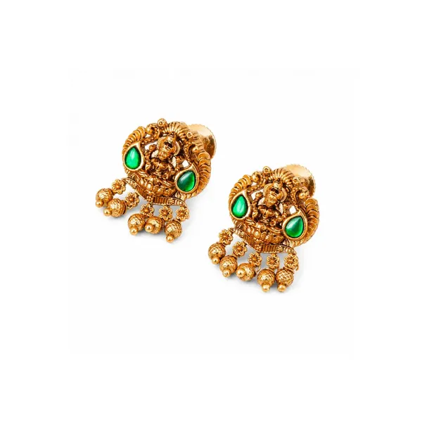 Antique_Laxmi_Gold_Plated_Bali_J_322_Gold_Green