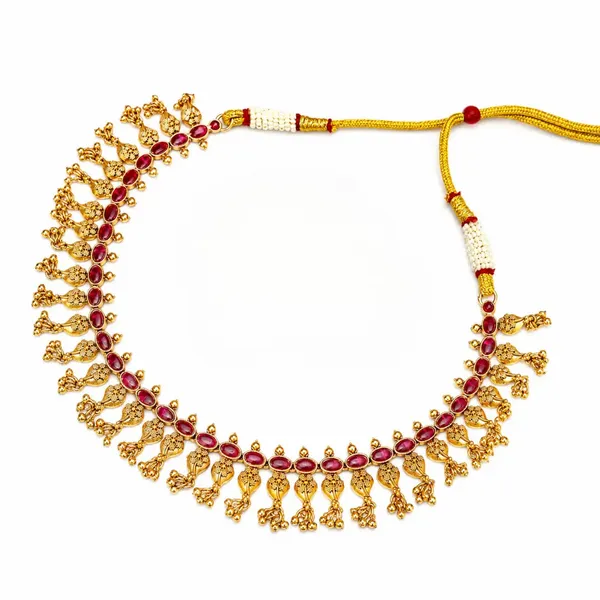 Ethnic_Elegance_Temple_Necklace_Set_Red
