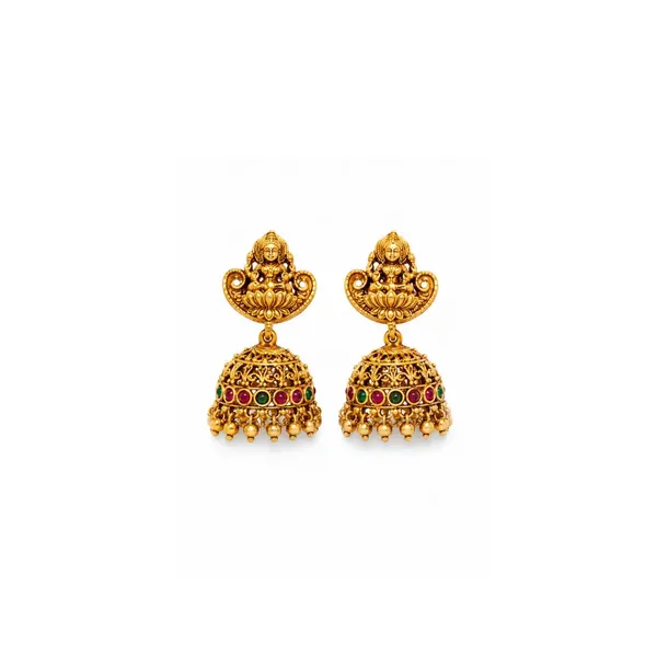 Divine_Lakshmi_Flower_Chokker_Set_K_1059_Gold_Green