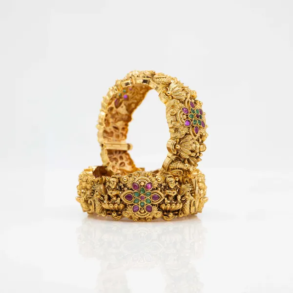 Divine_Lakshmi_Antique_Temple_Bangle_V_1265_Red
