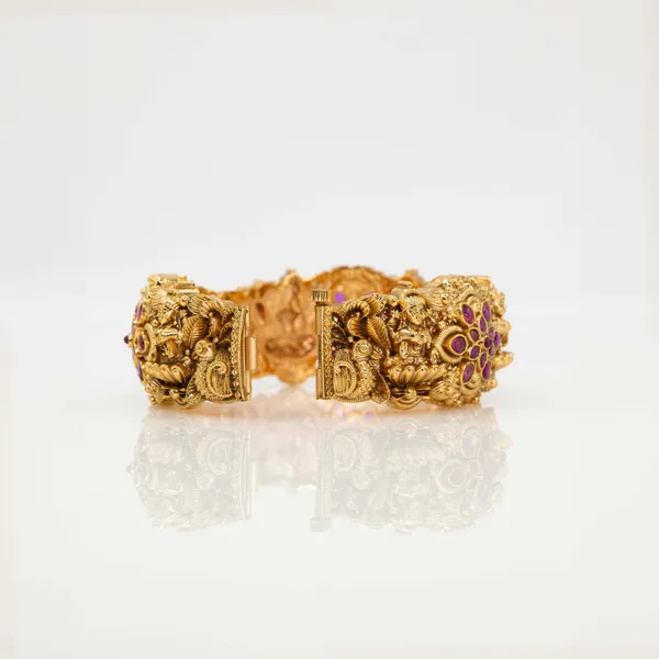 Divine_Lakshmi_Antique_Temple_Bangle_V_1265_Red