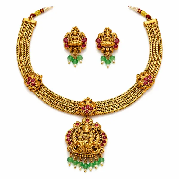 Divine_Charm_Short_Necklace_Set_T_30_Red