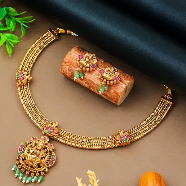Divine_Charm_Short_Necklace_Set_T_30_Green