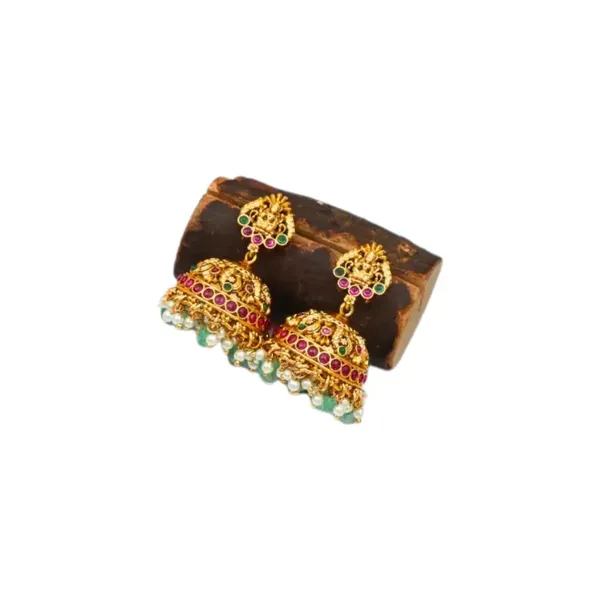 Gold_Plated_Traditional_Laxmi_Long_Necklace_Set_N_888_Red